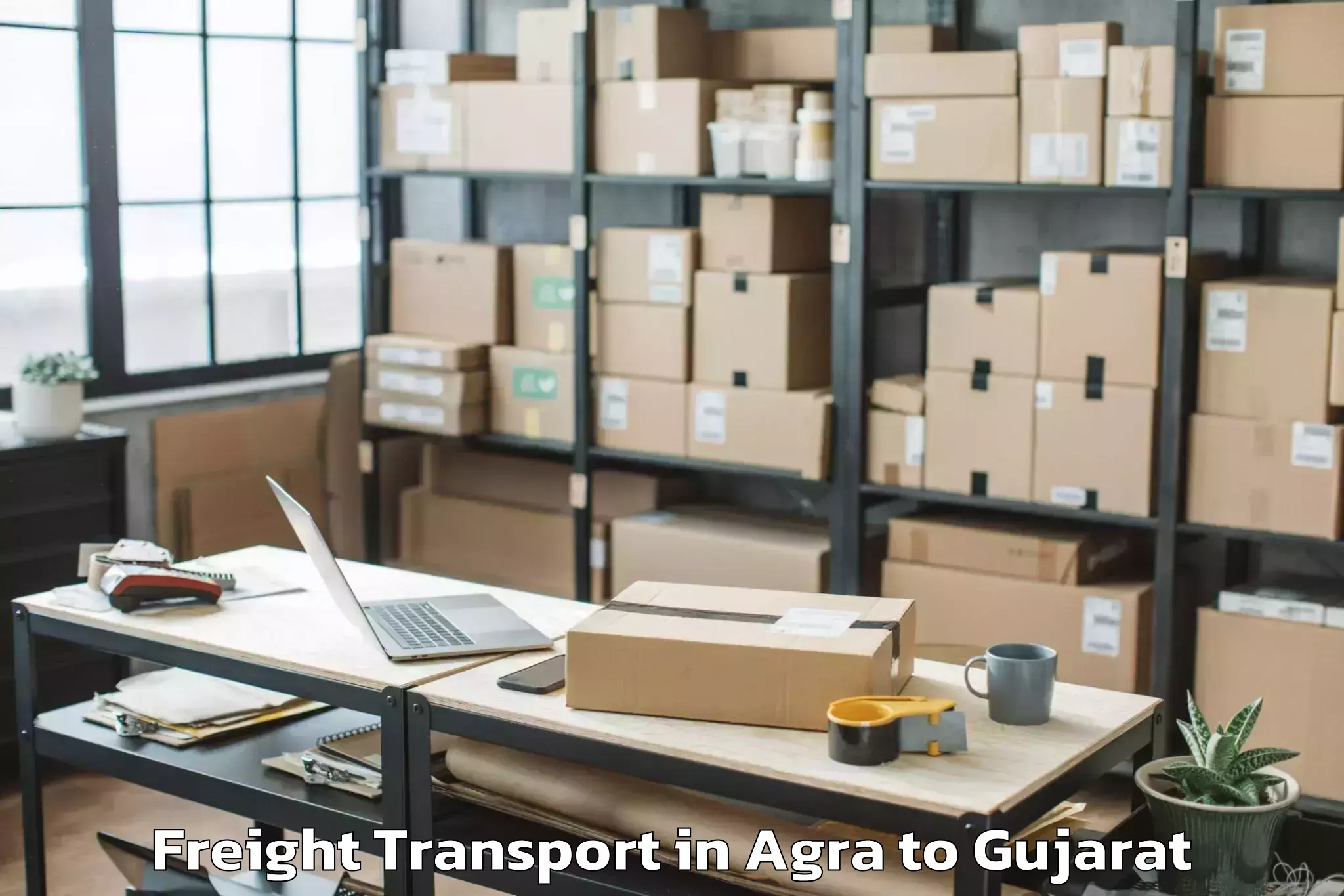 Discover Agra to Porbandar Freight Transport